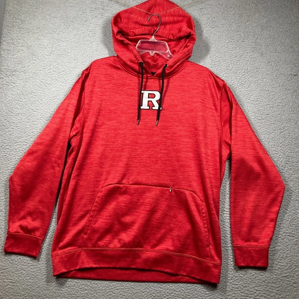 Rutgers University Scarlet Knights Hoodie Mens XL‎ Red Pullover Sweatshirt
